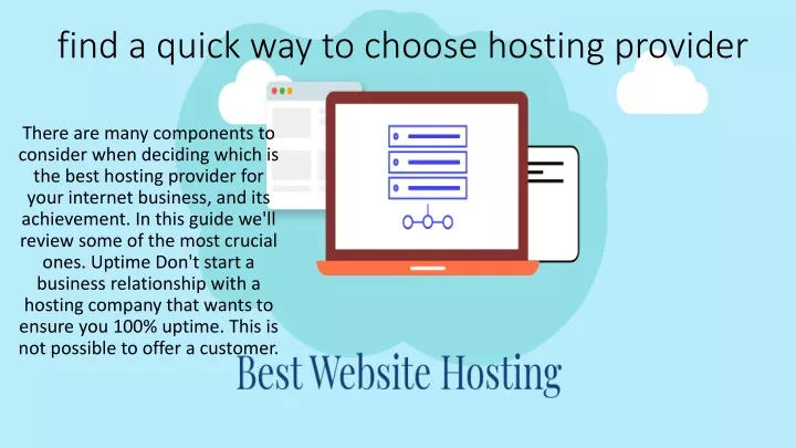 find a quick way to choose hosting provider