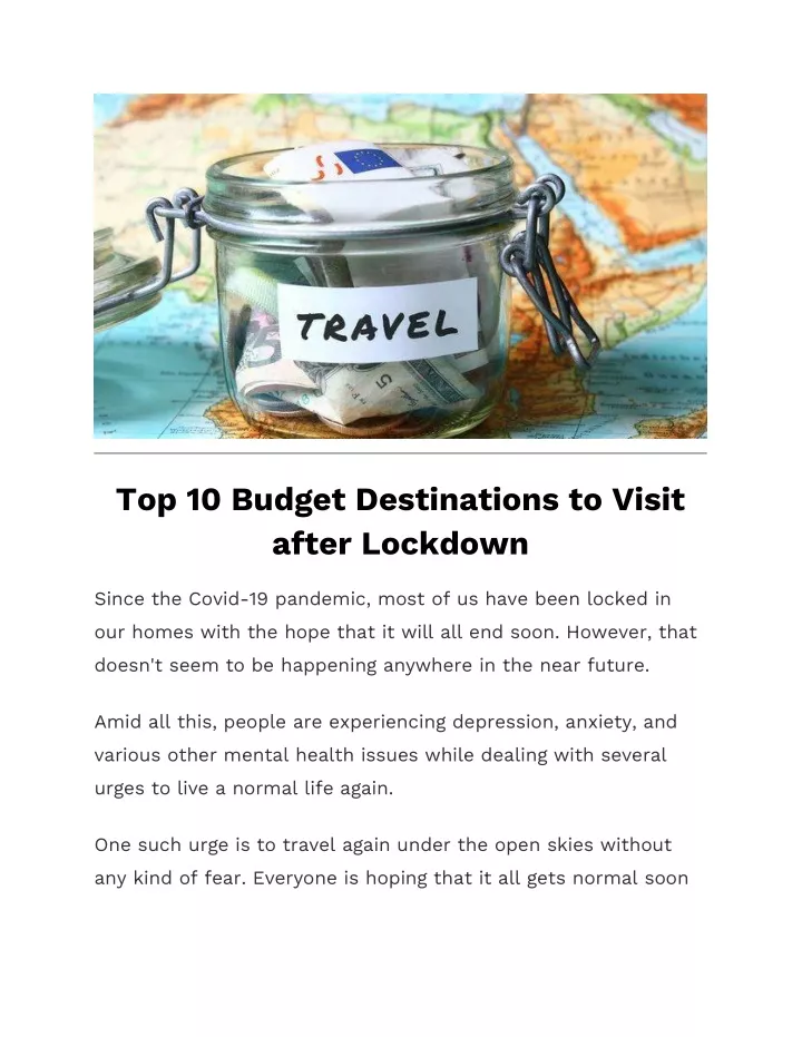 top 10 budget destinations to visit after