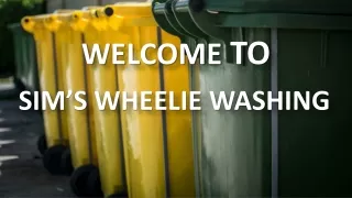 Want Wheelie Bin Cleaning Service?
