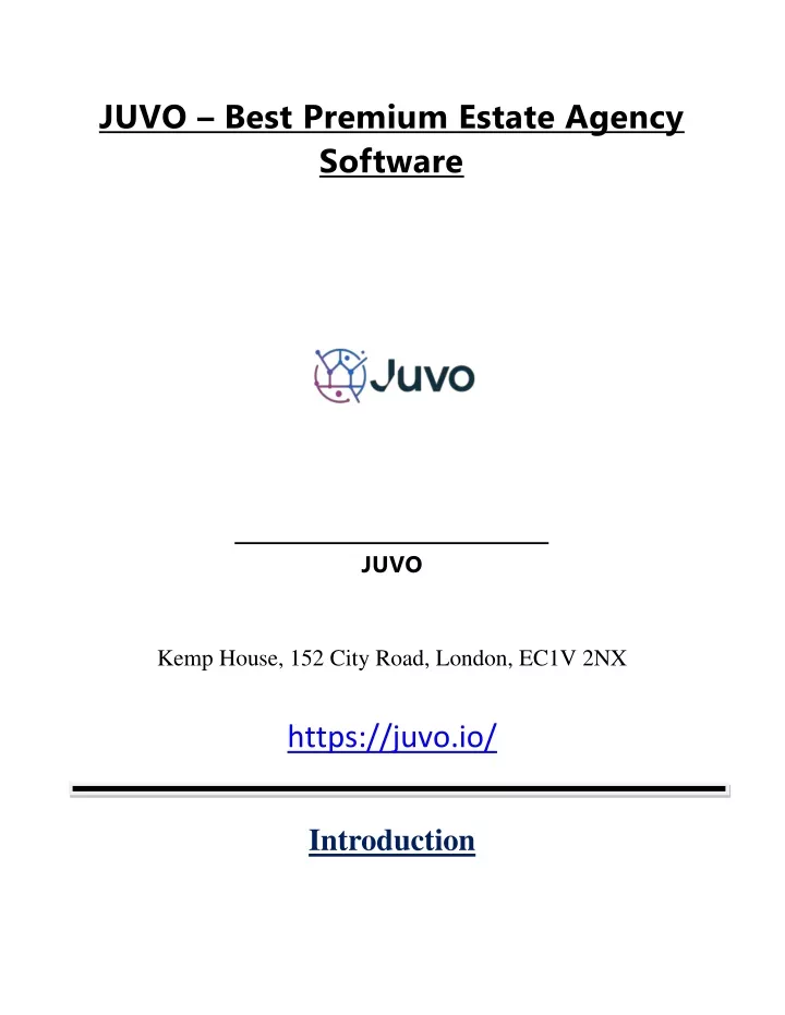 juvo best premium estate agency software