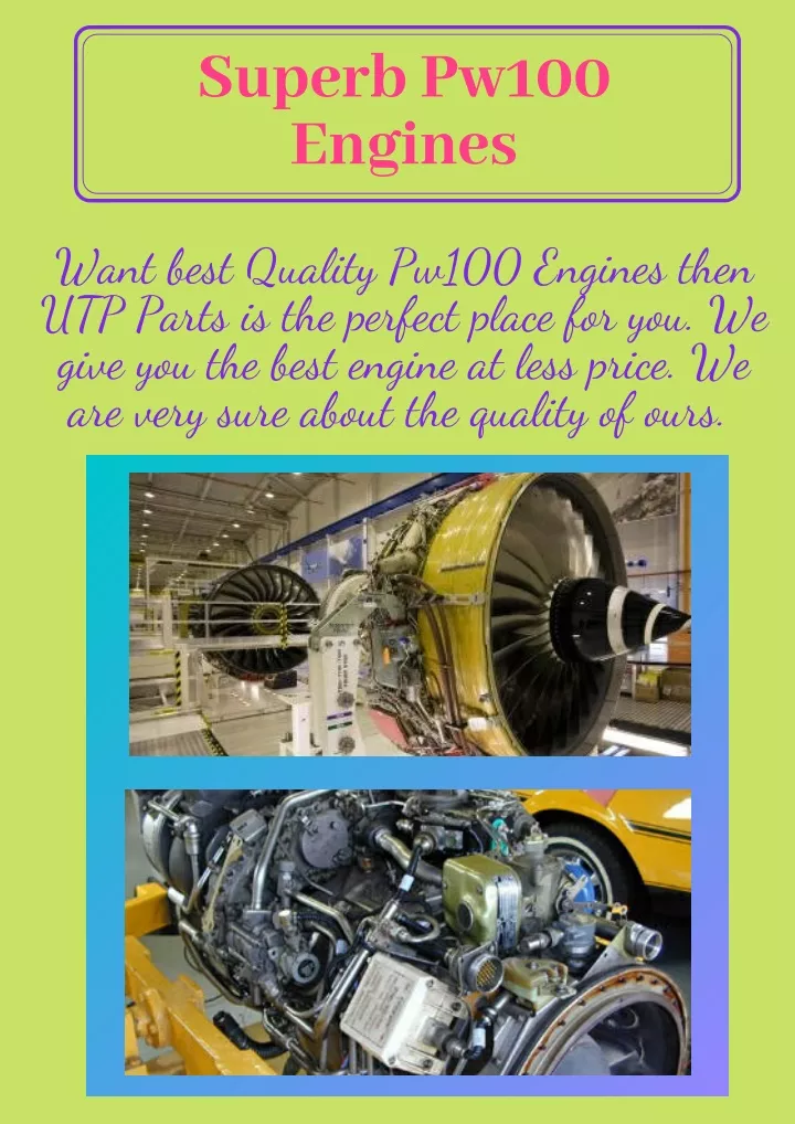 superb pw100 engines