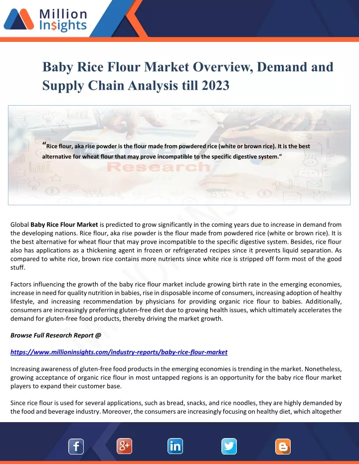 baby rice flour market overview demand and supply