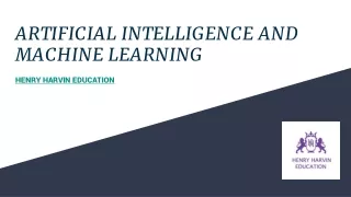 artificial intelligence and machine learning