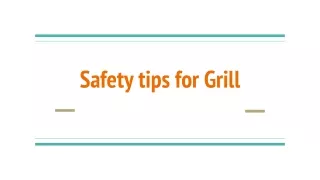 safety tips for grill