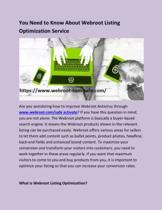 you need to know about webroot listing