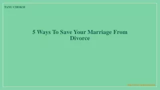 5 ways to save your marriage from divorce
