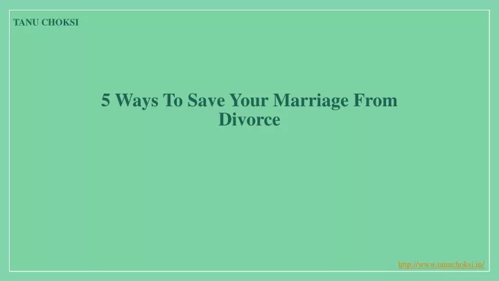 5 ways to save your marriage from divorce