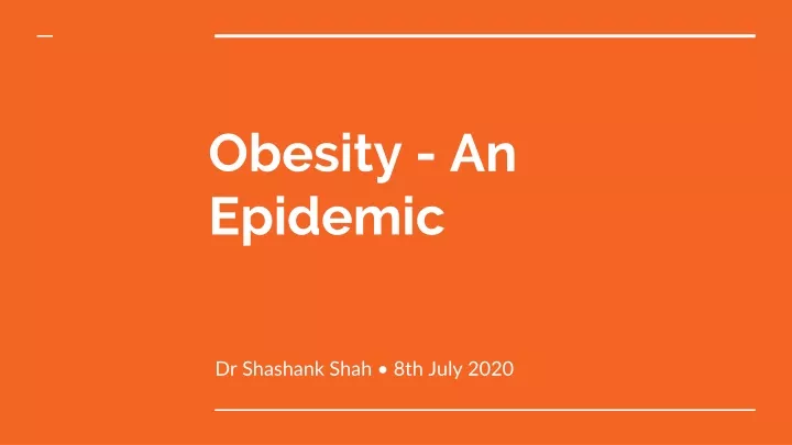 obesity an epidemic