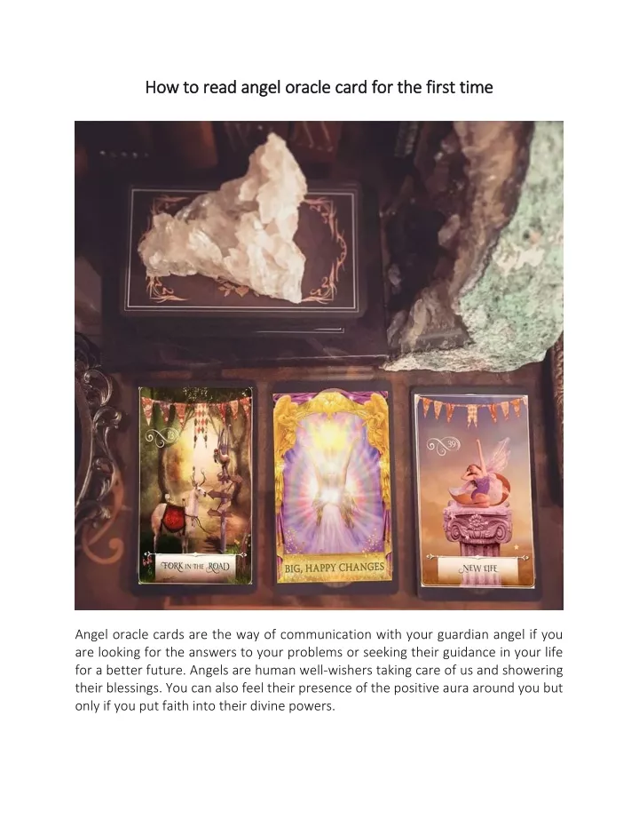 how to re how to read angel oracle card