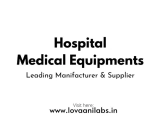 Autoclaves And Sterlizers Medical Equipments - Lovaani Impex Pvt. Ltd.