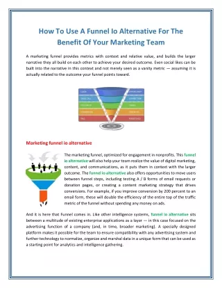 How to use a funnel io alternative for the benefit of your marketing team