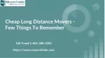 Cheap Long Distance Movers - Few Things to Remember