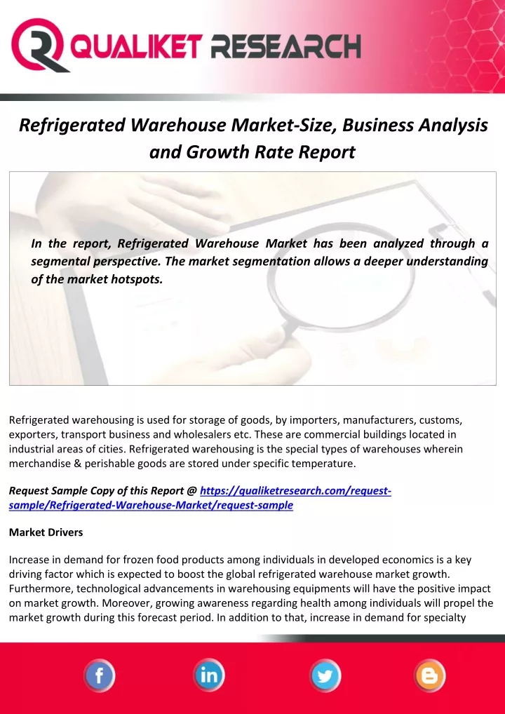 refrigerated warehouse market size business