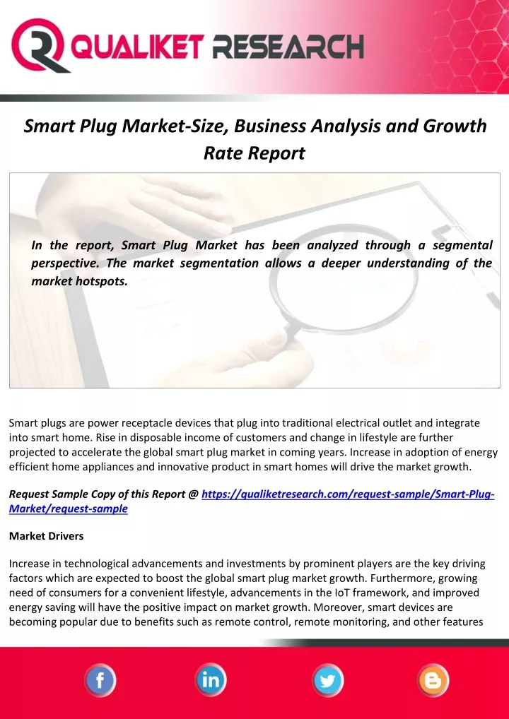 smart plug market size business analysis