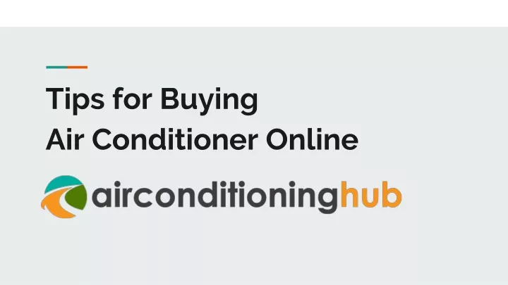 tips for buying air conditioner online