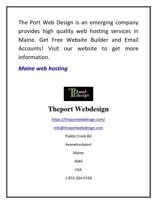 the port web design is an emerging company