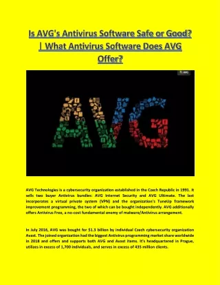 Is AVG's Antivirus Software Safe or Good? | What Antivirus Software Does AVG Offer?