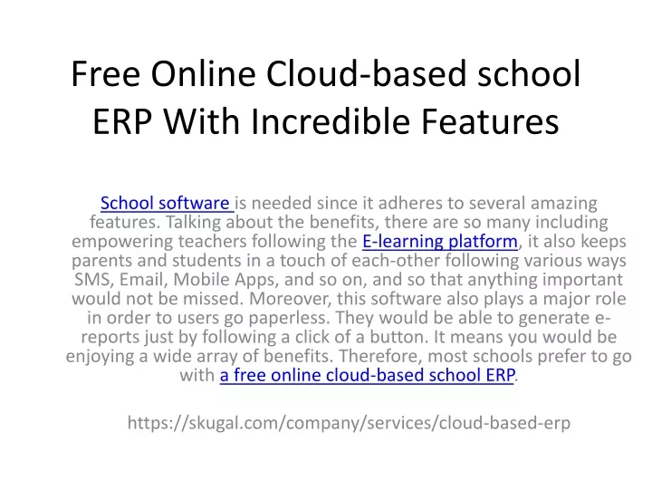 free online cloud based school erp with incredible features