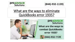 what are the ways to eliminate quickbooks error 1935