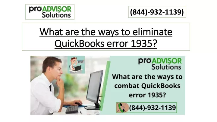 what are the ways to eliminate quickbooks error 1935