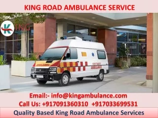 Emergency Road Ambulance Service in Gaya and Samastipur by King Ambulance