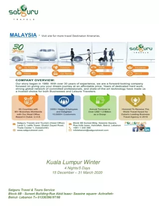 MALAYSIA Budget Travel 2020