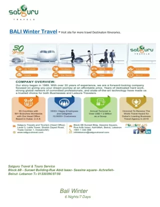 BALI Winter Travel -Budget Trip
