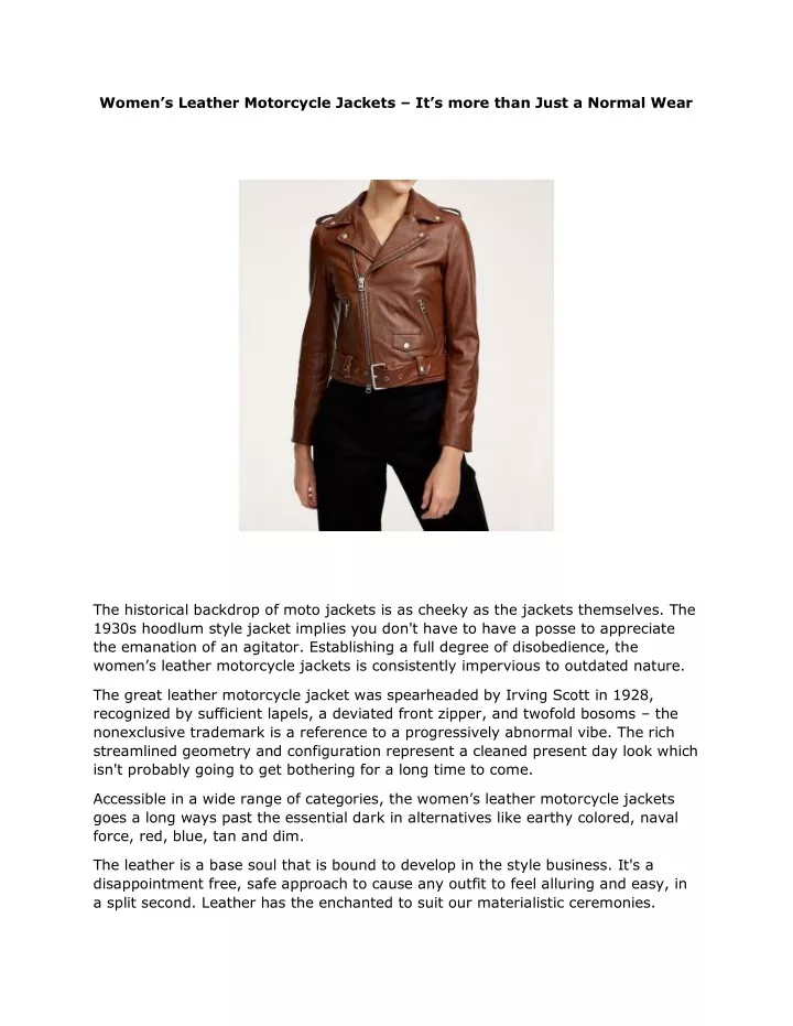 women s leather motorcycle jackets it s more than