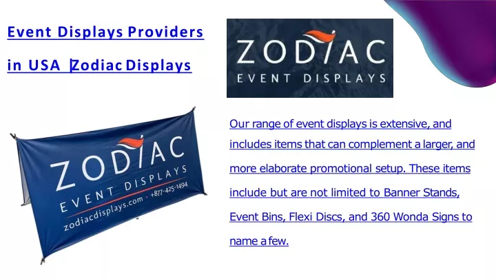even t displays providers in usa zodiac displays