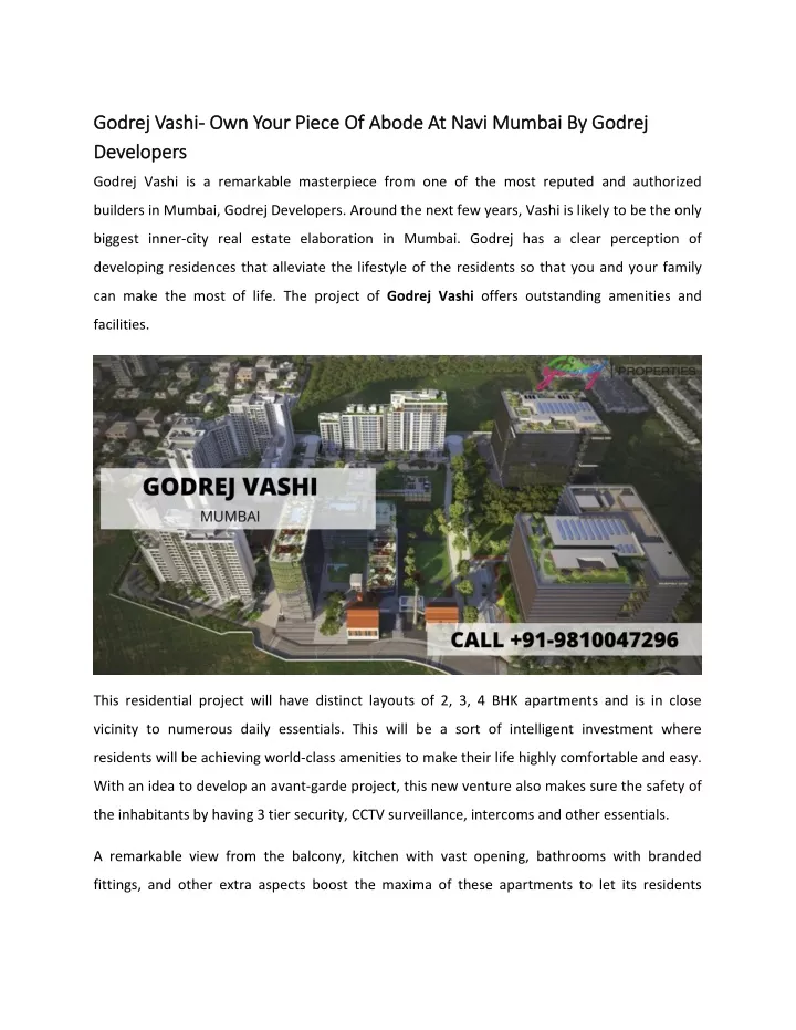 godrej vashi godrej vashi own your piece of abode