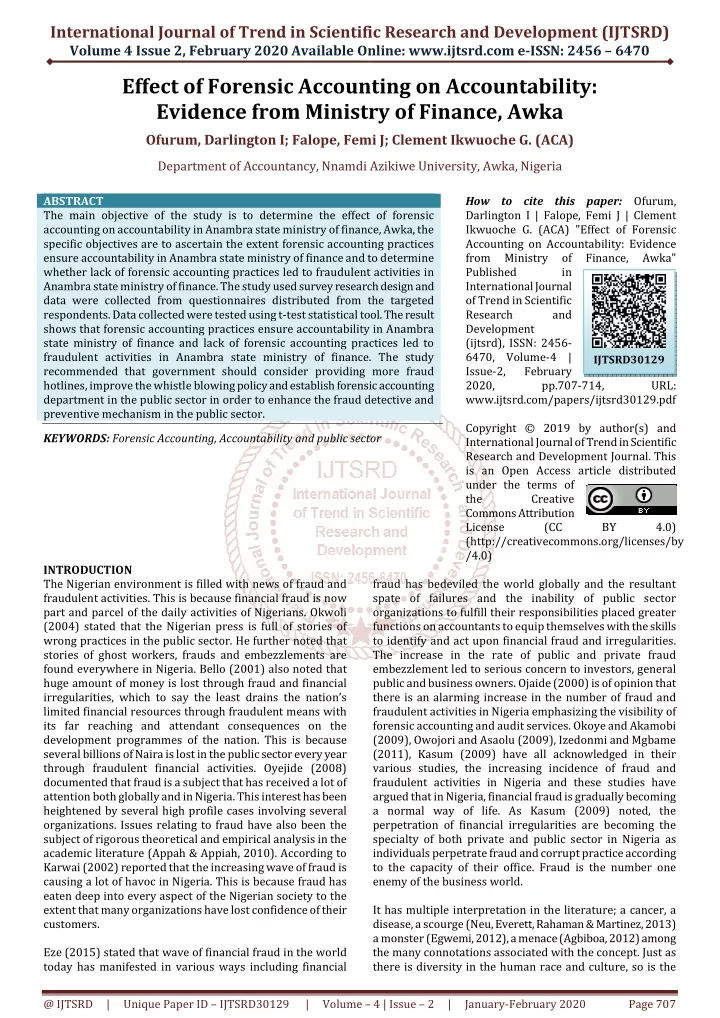 international journal of trend in scientific