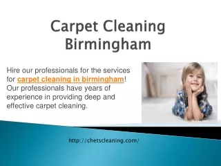 Carpet Cleaning Birmingham