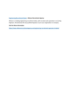 engineering recruitment dubai alliance