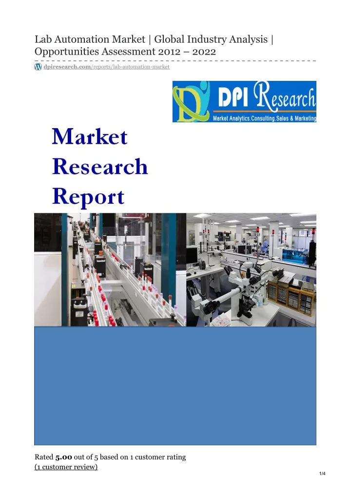 lab automation market global industry analysis