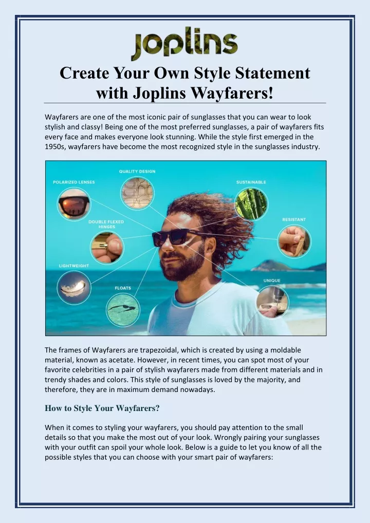create your own style statement with joplins