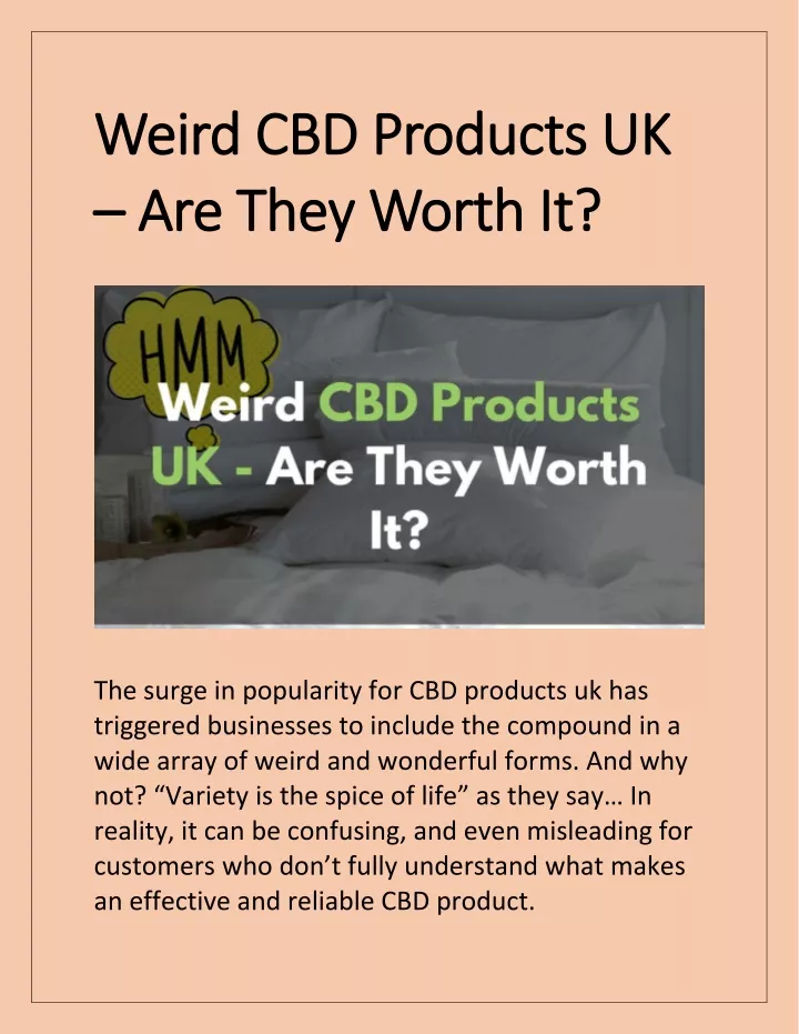 weird cbd products uk weird cbd products