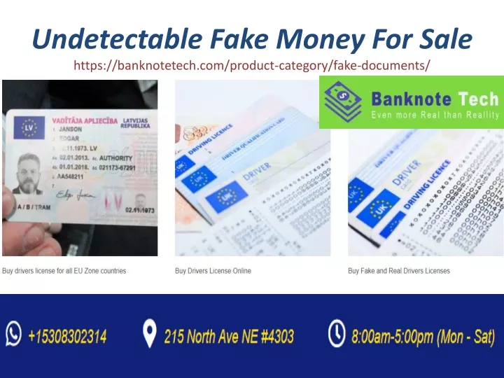 undetectable fake money for sale https banknotetech com product category fake documents