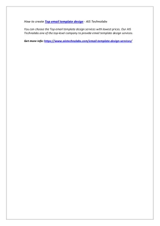 how to create top email template design
