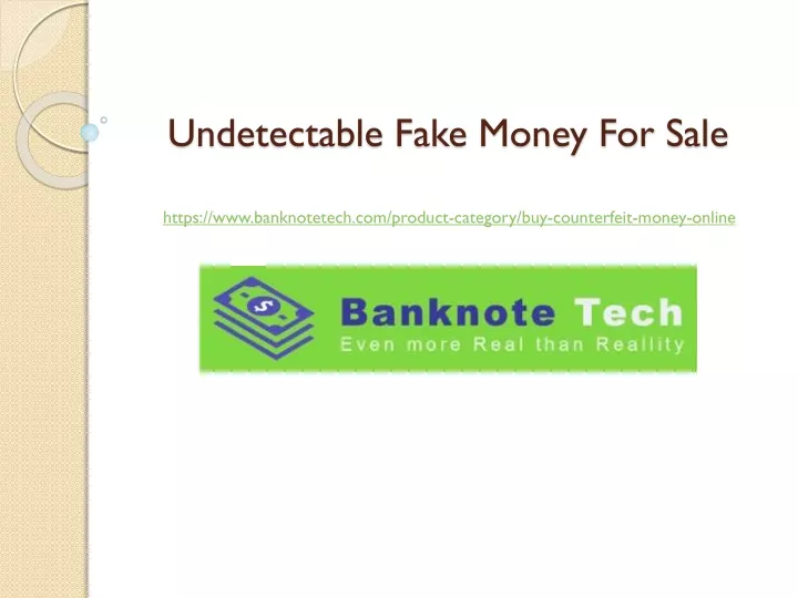 undetectable fake money for sale