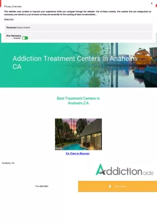 Addiction Treatment Centers In Anaheim CA