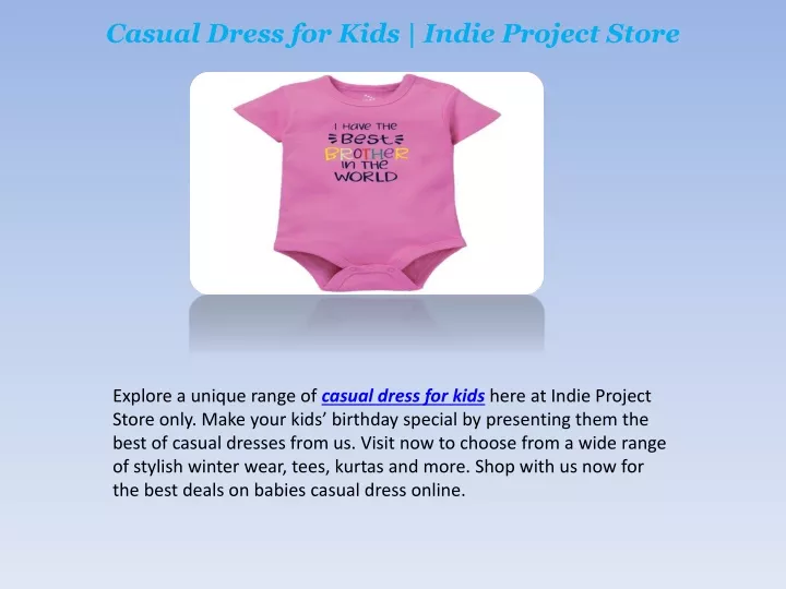 casual dress for kids indie project store