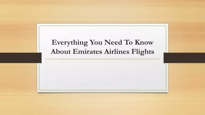 everything you need to know about emirates