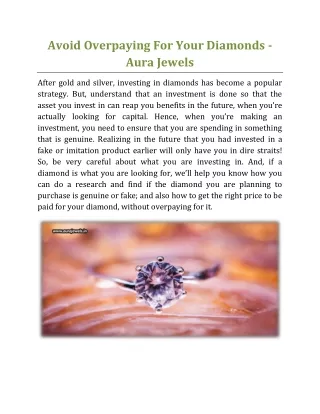 avoid overpaying for your diamonds aura jewels