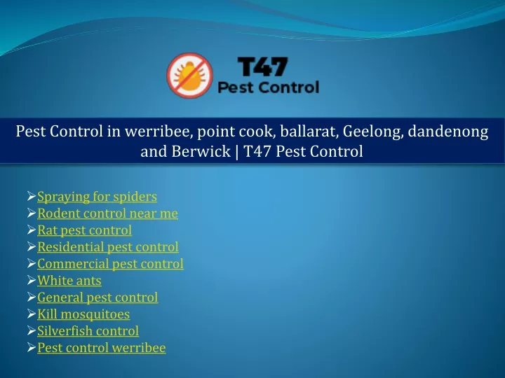 pest control in werribee point cook ballarat