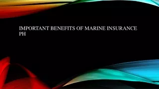 Important Benefits Of Marine Insurance PH