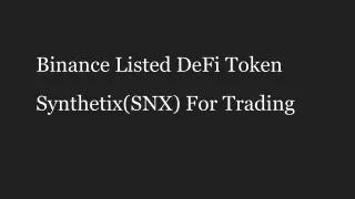 binance listed defi token
