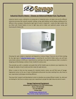 industrial electric ovens choose an advanced