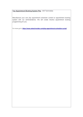 top appointment booking system php ais technolabs
