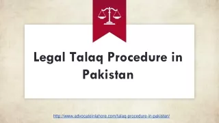 Get Consultancy For Easy Talaq Procedure in Pakistan By Best Advocates