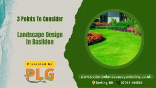 3 Points To Consider When Crafting A Landscape Design In Basildon
